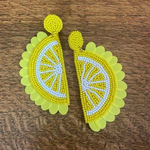 lemon statement earrings